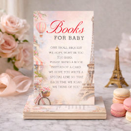Cartão De Informações Bonjour Bébé Baby Shower Books for baby Insert