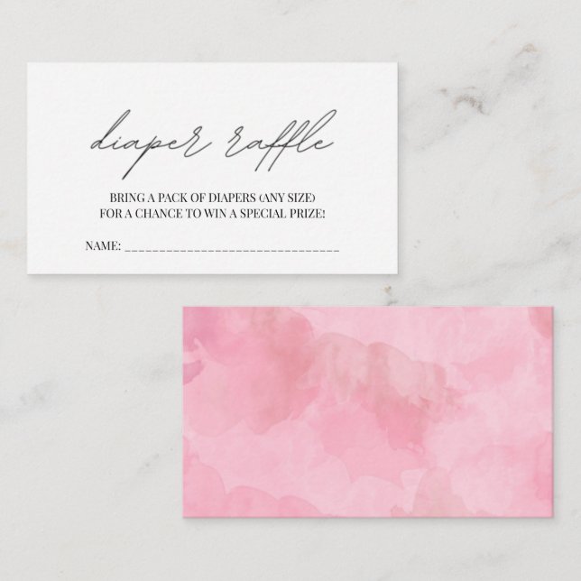 Cartão De Informações Bonjour Bebe - Fralda Francesa Raffle Encl (Frente/Verso)