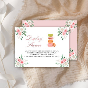 Cartão De Informações Bonjour Bebe French Cafe Floral Display Chá