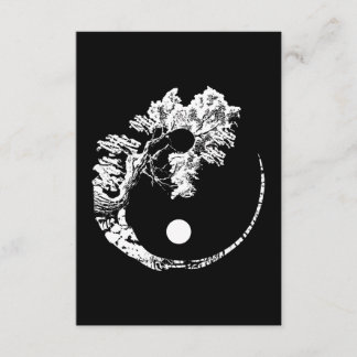 Cartão De Informações Bonsai Tree Impressão Zen Spirit Yin Yang Japonês