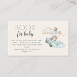 Cartão De Informações Book For Baby Card Bearly Wait Airplane Boy