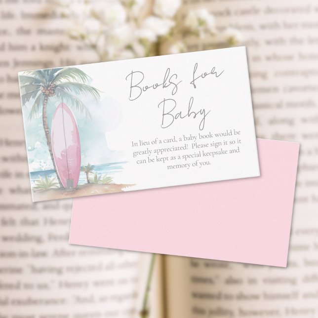 Cartão De Informações Books For Baby Beach Baby Shower (Books For Baby Beach Baby Shower Enclosure Card)