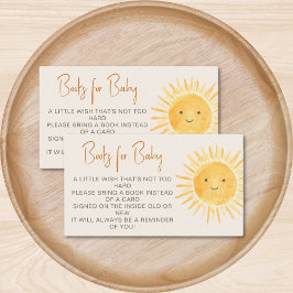 Cartão De Informações Books For Baby Boho Sunshine Baby Shower