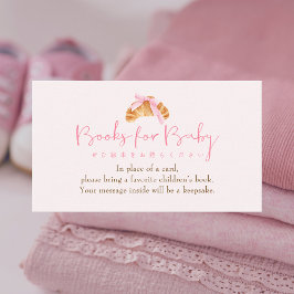 Cartão De Informações Books for Baby Bun in the Oven Coquette Croissant