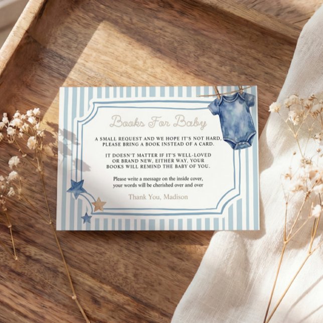 Cartão De Informações Books for Baby Card Blue Jean (Criador carregado)