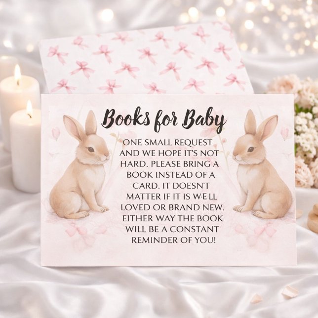 Cartão De Informações Books for Baby Card with Bunny Illustration (Criador carregado)