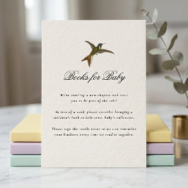 Cartão De Informações Books for Baby Garden Floral Baby Shower Gifts