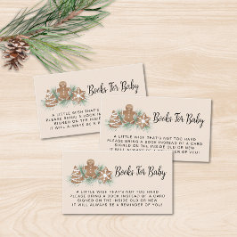 Cartão De Informações Books for Baby Gingerbread Baby Shower