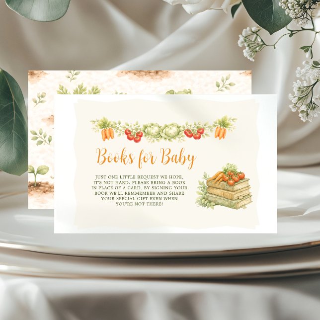 Cartão De Informações Books for Baby locally grown vegetable Garden  (Criador carregado)