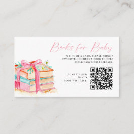 Cartão De Informações Books for Baby QR Code New Chapter Baby Shower