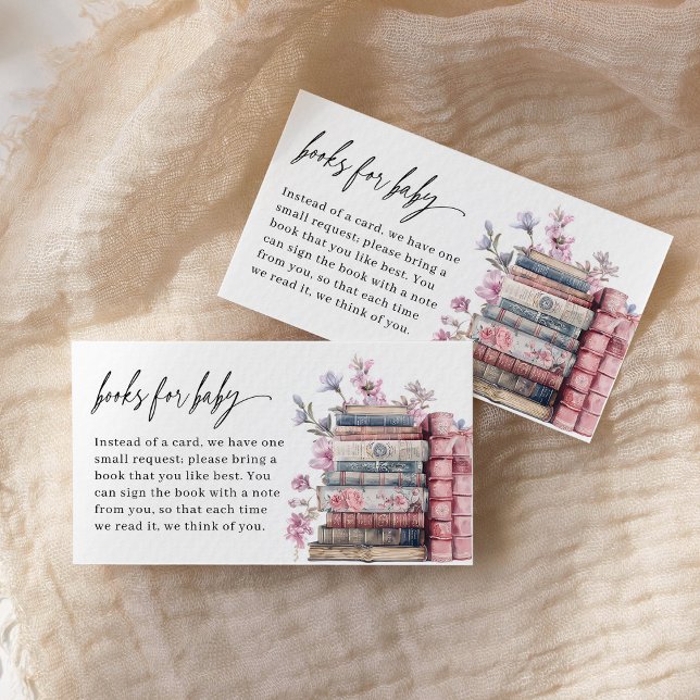 Cartão De Informações Books For Baby Storybook New Chapter Baby Shower (Criador carregado)