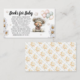 Cartão De Informações Books For Baby Whimsical Teddy Bear Design
