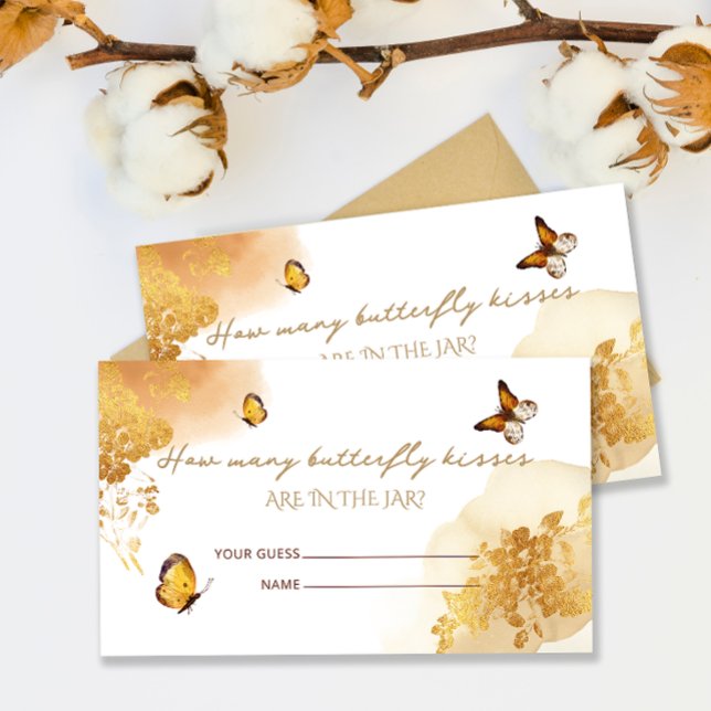 Cartão De Informações Borboleta Admite Quantos Beijos De Borboleta (Criador carregado)
