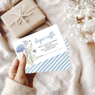 Cartão De Informações Borboleta de flor selvagem bebezinho chá rifa de f