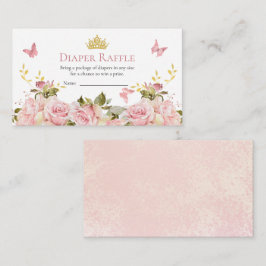 Cartão De Informações Borboletas Chá Floral Raffle
