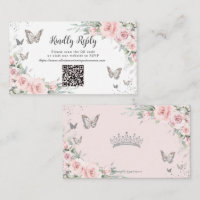 Borboletas Florais Quinceañera Código QR RSVP