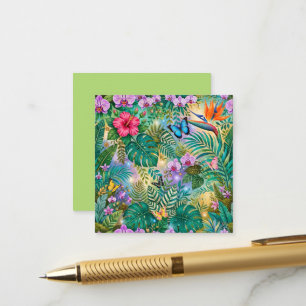 Cartão De Informações Borboletas Flores Fantasia da Selva Alegre