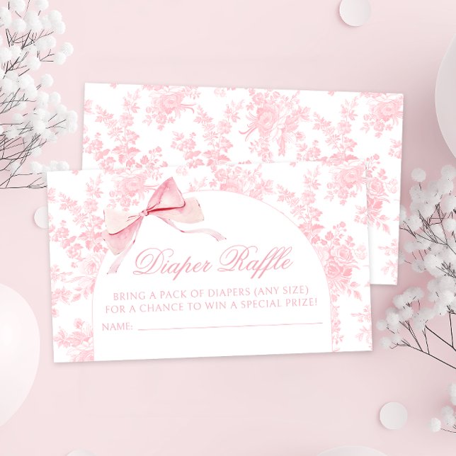 Cartão De Informações Borracha-Arco-rosa Chá-Fralda-menina Raffle (Criador carregado)