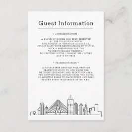 Cartão De Informações Boston Wedding | Informações do convidado