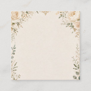 Cartão De Informações Botânica Elegante em Papel Artesanal Antigo