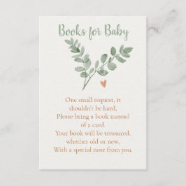 Cartão De Informações Botanical Books for Baby Card – Minimal Eucalyptus