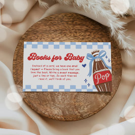 Cartão De Informações Bow She's Ready to Pop Baby Shower Books for Baby