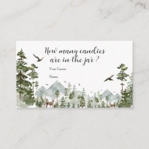 Cartão De Informações Boy Pine Tree Mountain Quantas Canaviais