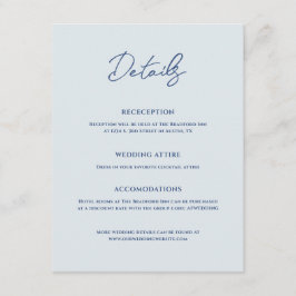 Cartão De Informações Bradford Modern Wedding