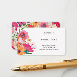 Cartão De Informações Brida De Flor Selvagem Colorida Compartilha Uma Re