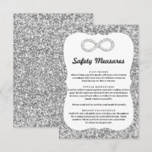 Brilho de Prata Diamante Medidas de Segurança Infi