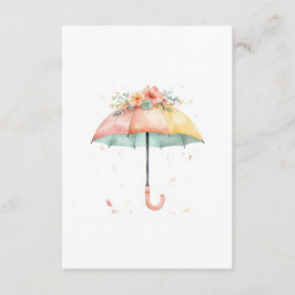 Cartão De Informações Bring a Book Floral Umbrella Baby Sprinkle Insert