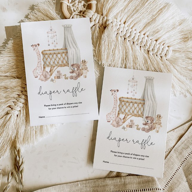 Cartão De Informações Brinquedos com Tone na Terra Mudada Fralda Raffle (Criador carregado)