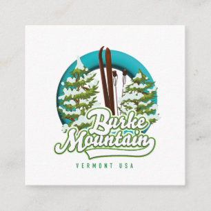 Cartão De Informações Bromley Mountain Peru Vermont US Ski logotipo Quad