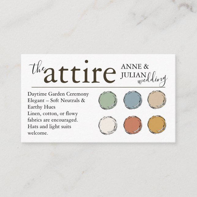 Cartão De Informações Brown The Attire QR Code enclosure Card  (Frente)