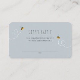 Cartão De Informações Bumble Bee Honey Bear Gênero Chá de fraldas neutro