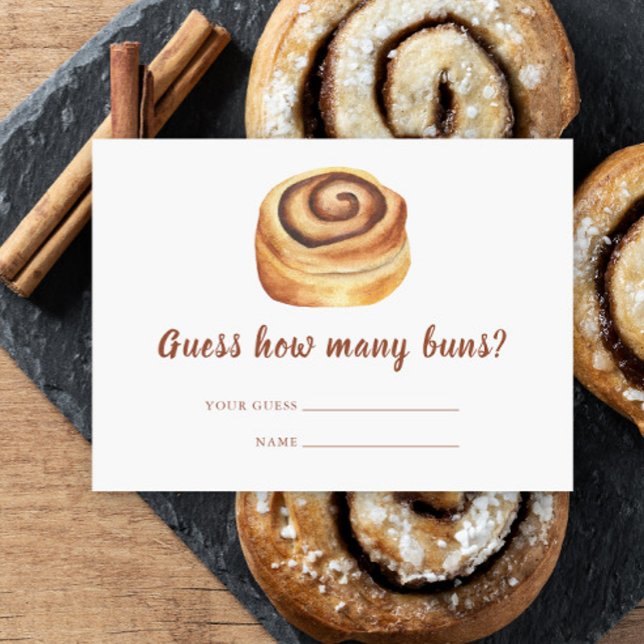 Cartão De Informações Bun Baby Shower Guess how many buns? (Criador carregado)