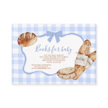 Bun de Xadrez Gingham Azul no forno Livros para Be