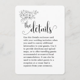 Cartão De Informações Buquê Branco Fazemos Detalhes De Casamento Da Cali