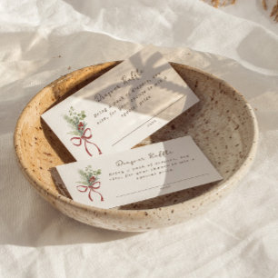 Cartão De Informações Buquê de Arco Vermelho Chá de Bebê Rifas de Fralda