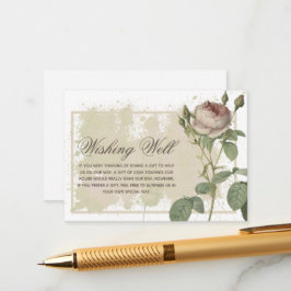 Cartão De Informações Burgundy Rustic Floral Modern Wishing Good Weds