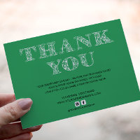 BUSINESS THANK YOU ELEGANT SWIRL LOGO GREEN