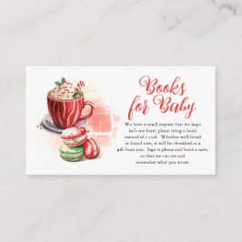 Cartão De Informações Cacau e Macarons - Livros de Chá de fraldas para B