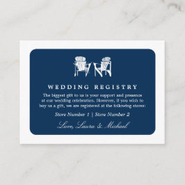 Cartão De Informações Cadeiras Adirondack | Registro de Casamento Presen