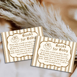 Cartão De Informações Cafe Bebe Books For Baby Request Baby Shower