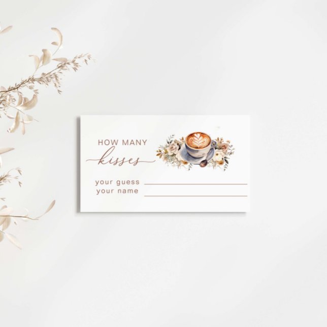 Cartão De Informações Café Quantos Kisses jogam Chá de panela (Criador carregado)