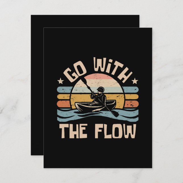 Cartão De Informações caiaque engraçado (Frente/Verso)