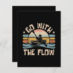 Cartão De Informações caiaque engraçado