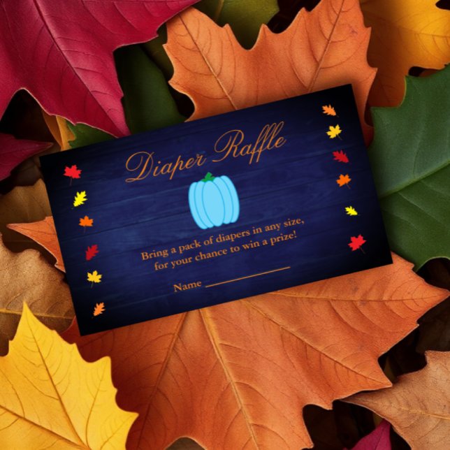 Cartão De Informações Cair No Amor Fralda De Abóbora Raffle (Criador carregado)