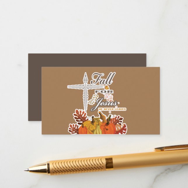 Cartão De Informações Cair por Jesus, ele nunca sai 1   (Frente/Verso In Situ)