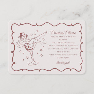 Cartão De Informações Calças de Cocktails Burgundy Por Favor Inserir